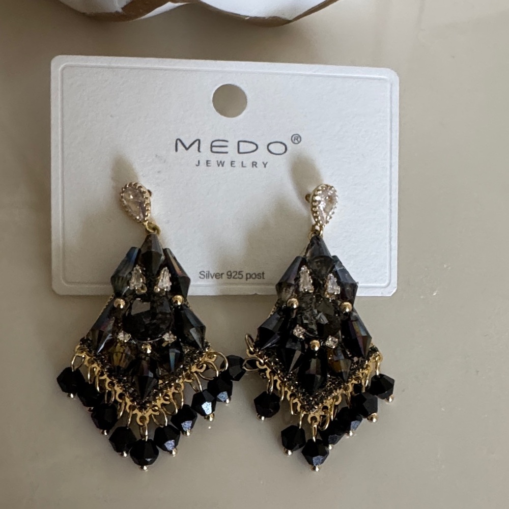 Black and Gold Earrings